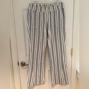 Roxy Navy and White Striped Pants